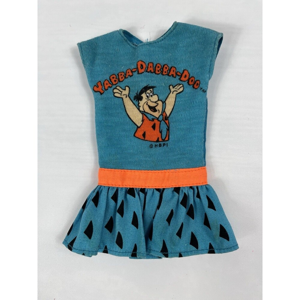 1993 Flintstone Barbie Dress Yabba Dabba Doo So Cute Rare!